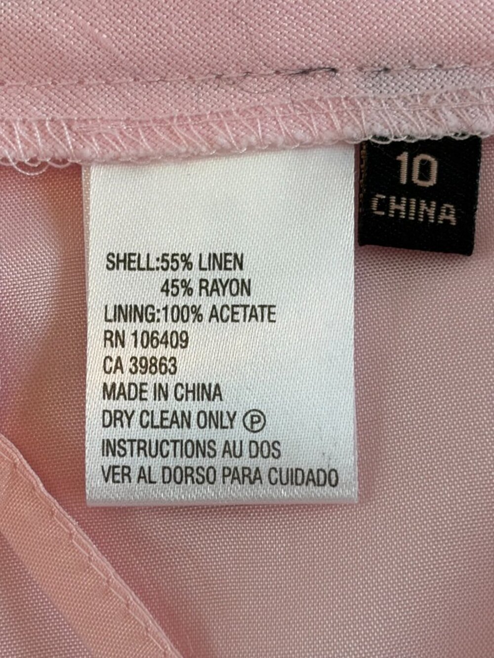 Alex Marie vintage linen trousers 10 pink lined - Picture 10 of 10